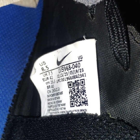 Nike Mercurial  Vapor Indoor Soccer Black and Blue Sports Sneakers Men's Size8.5 - Picture 9 of 9